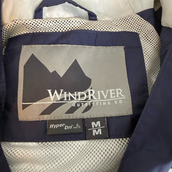 Men's Blue and White Windbreaker Jacket size M - Picture 2 of 9